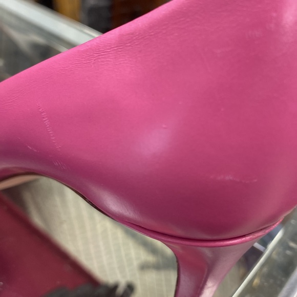J Crew Pink Leather Heels - Sz 8 - Picture 7 of 7